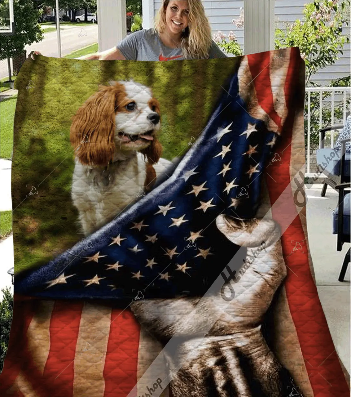 Cavalier King Charles Spaniel 03012007 3D Customized Quilt and Home Decor