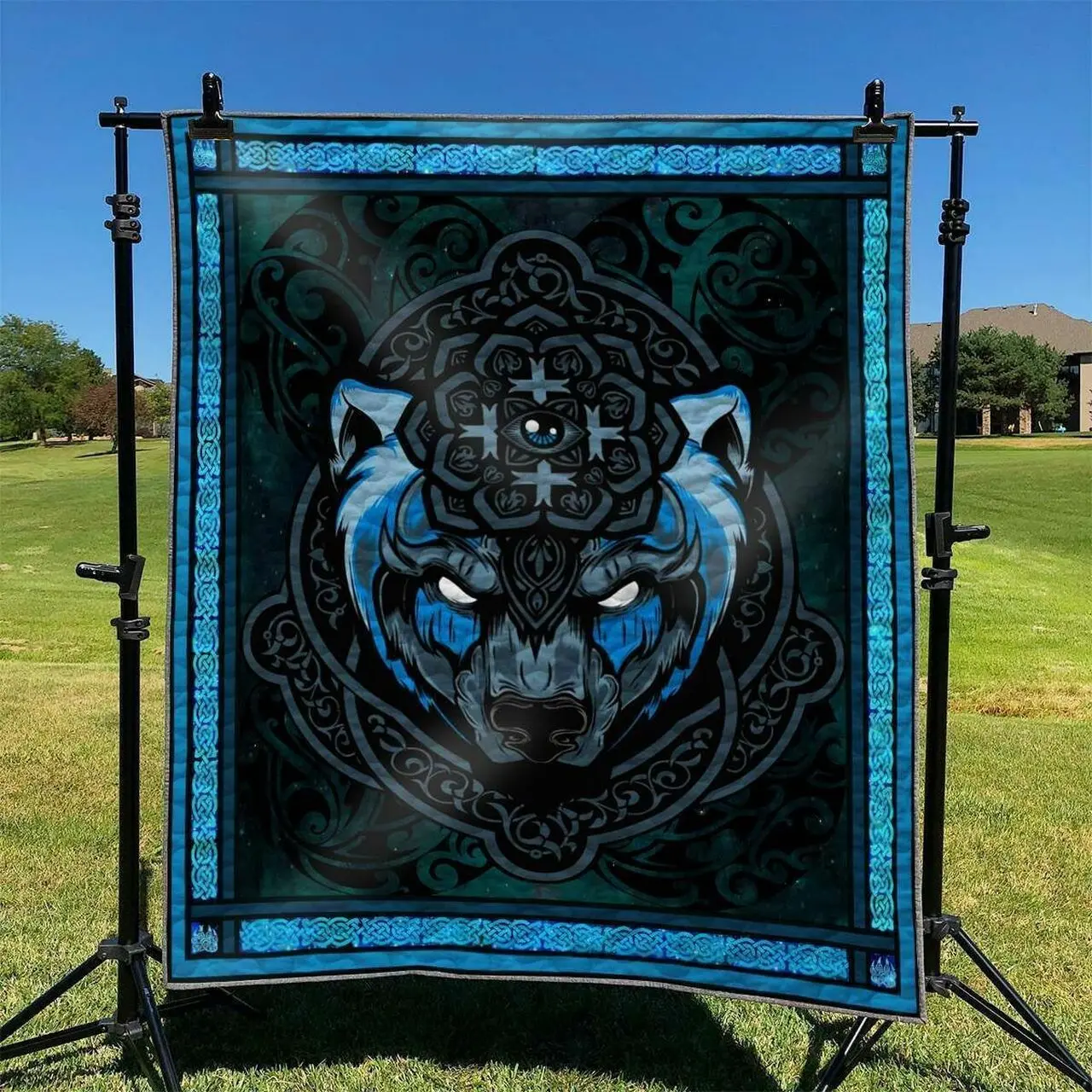 Celtic Bear DHCCNA0909 Quilt Blanket and Home Decor