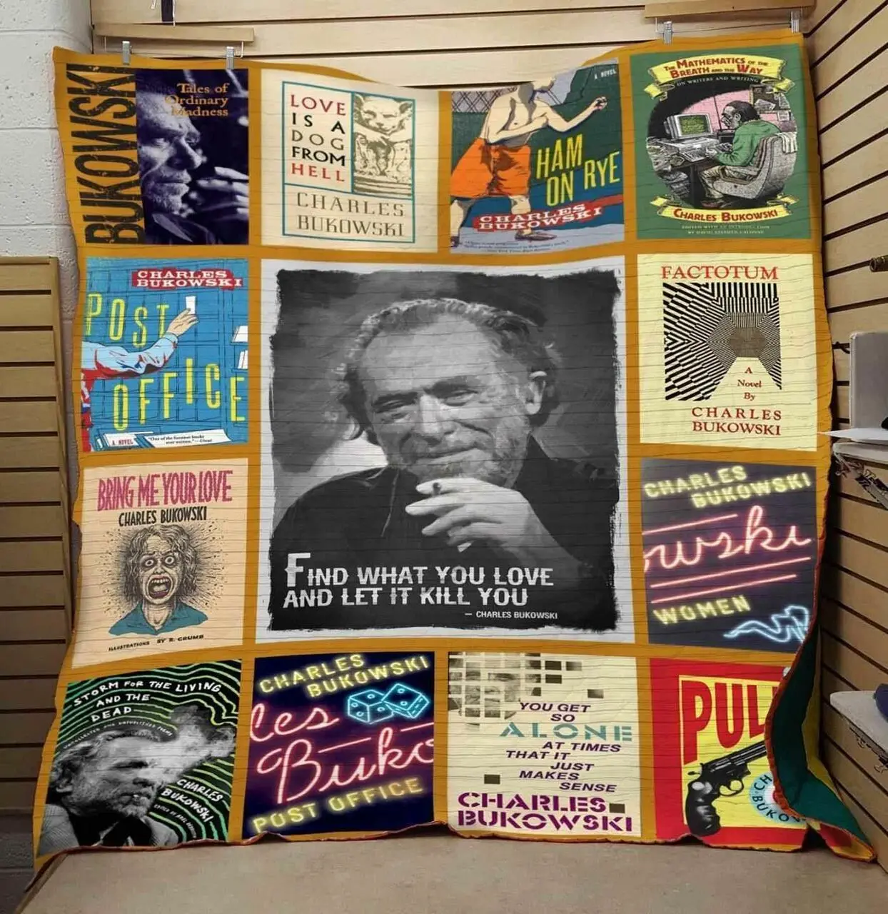 Charles Bukowski Blanket Th0807 Quilt and Home Decor
