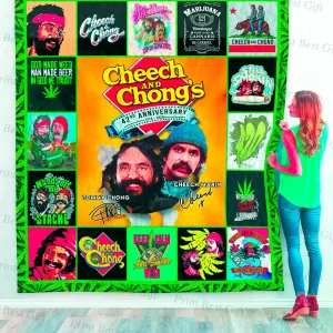 Cheech And Chong Poster Quilt Blanket and Home Decor
