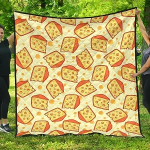 Cheese Cl12100143Mdq Quilt Blanket and Home Decor