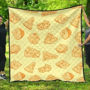 Cheese Design Pattern DHCDHC DT1910 Quilt Blanket and Home Decor