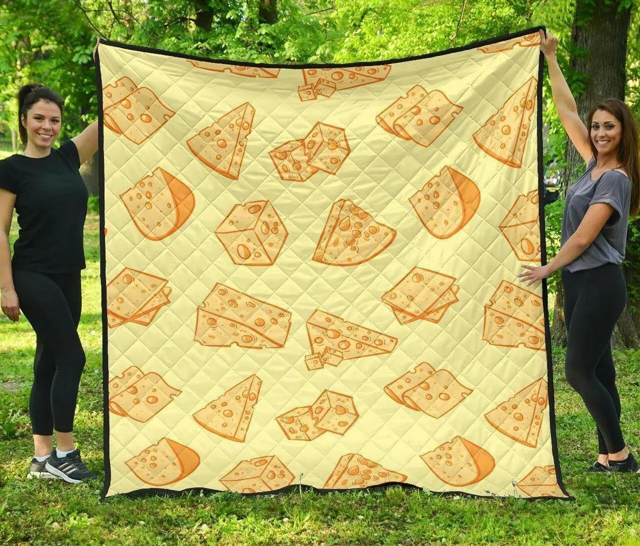 Cheese Design Pattern DHCDHC DT1910 Quilt Blanket and Home Decor