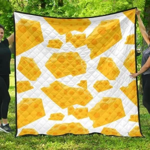 Cheese Slice Pattern DHCDHC DT1910 Quilt Blanket and Home Decor