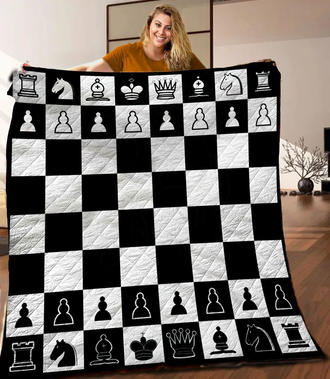Chess Quilt Blanket C9B2803121TY and Home Decor