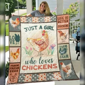 Chicken Awesome E Quilt Derqen and Home Decor