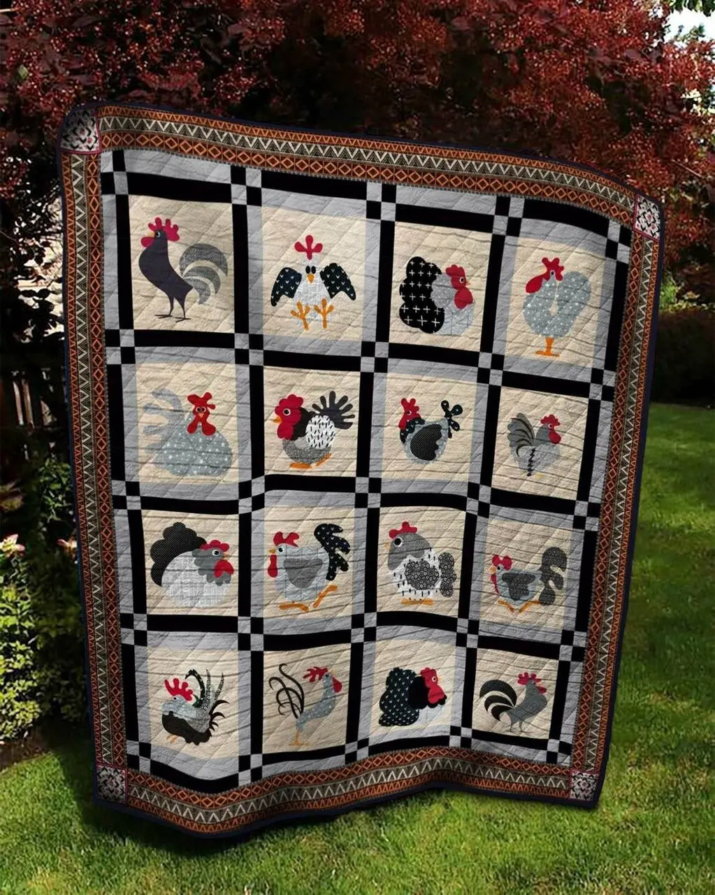 Chicken Dn180506 Quilt Blanket and Home Decor