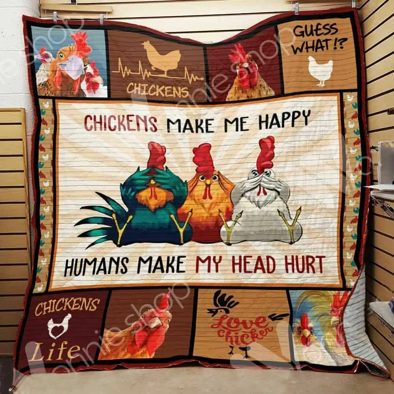 Chicken E Quilt Derqru and Home Decor