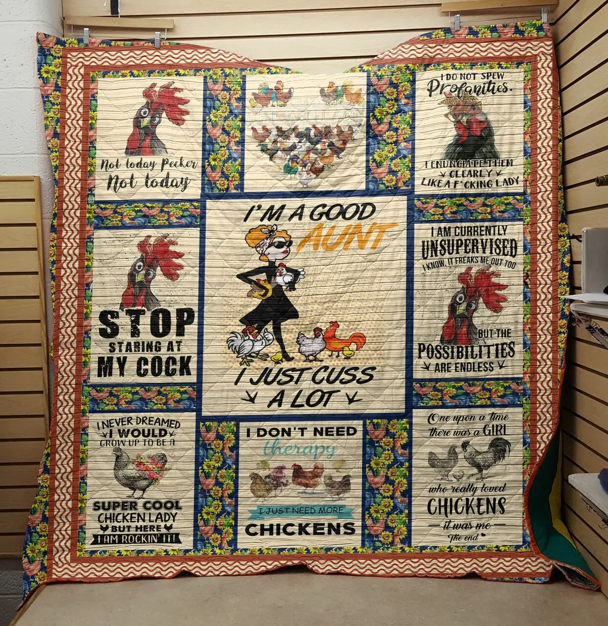 Chicken Quilt Blanket Dhc1501636Vt and Home Decor