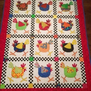 Chicks Talk Quilt Blanket Yld9 Quilt and Home Decor