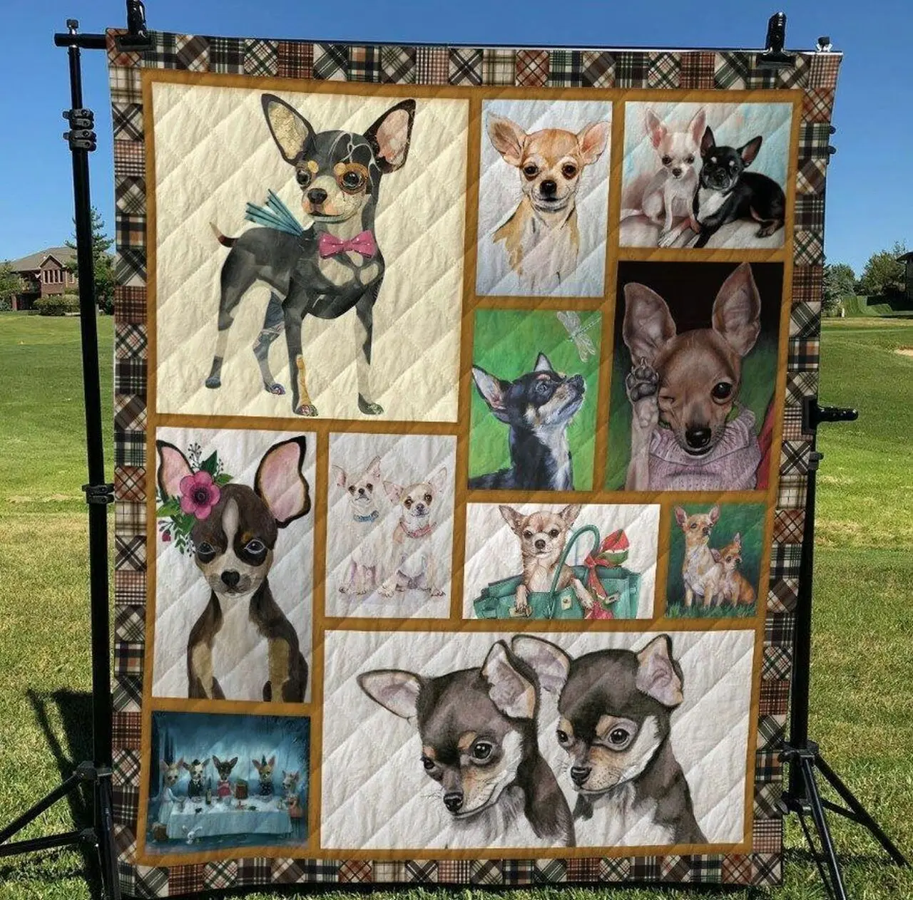 Chihuahua Cute Hur Quilt Bevrkv and Home Decor