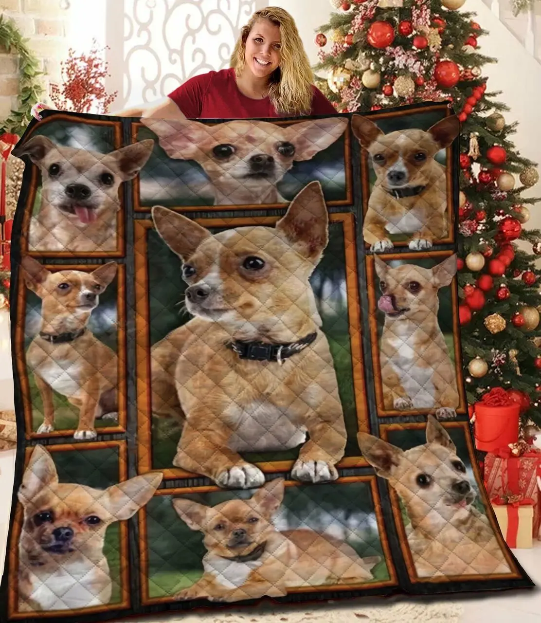 Chihuahua Jfj Quilt Ytn and Home Decor