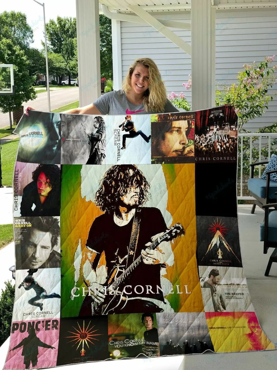Chris Cornell Style 2 Quilt Blanket and Home Decor
