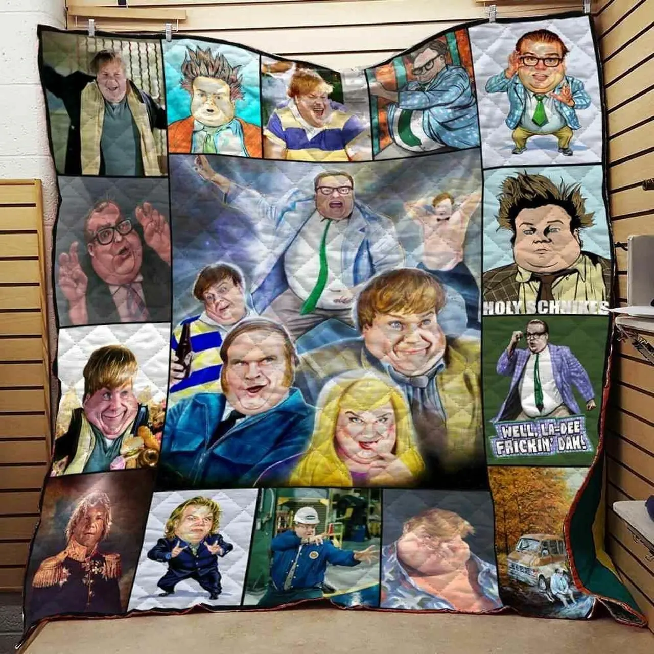 Chris Farley Tribute Collage Blanket Th10072019 Quilt and Home Decor