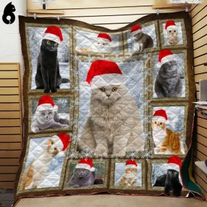Christmas Frame Cat Quilt Blanket Dhc191211Vt and Home Decor