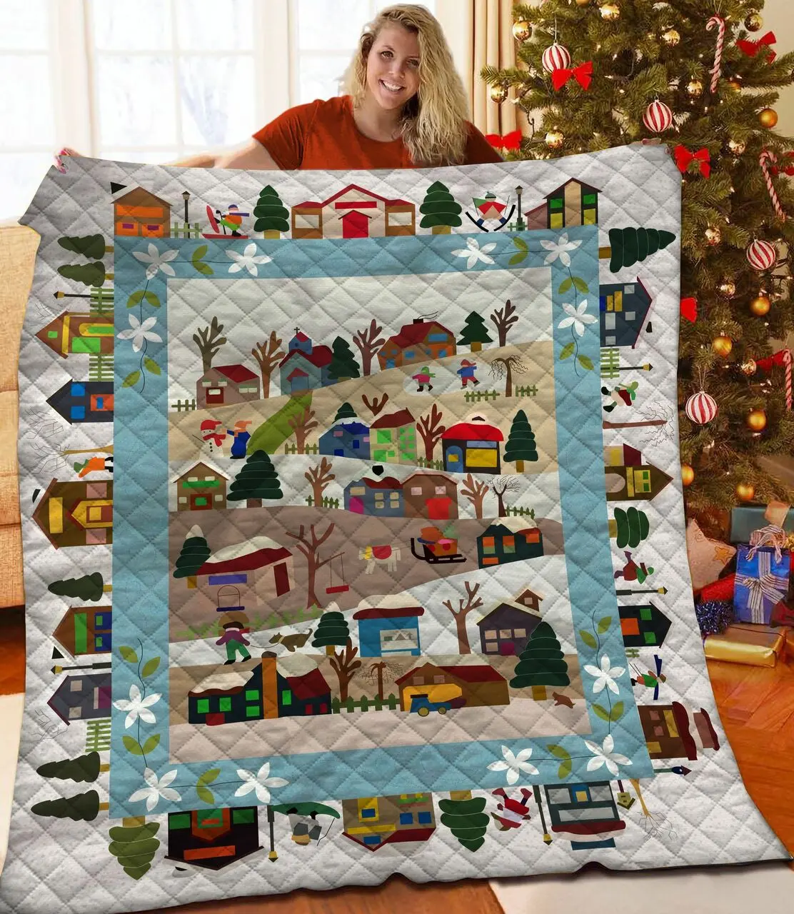 Christmas Jfj Quilt Wop and Home Decor