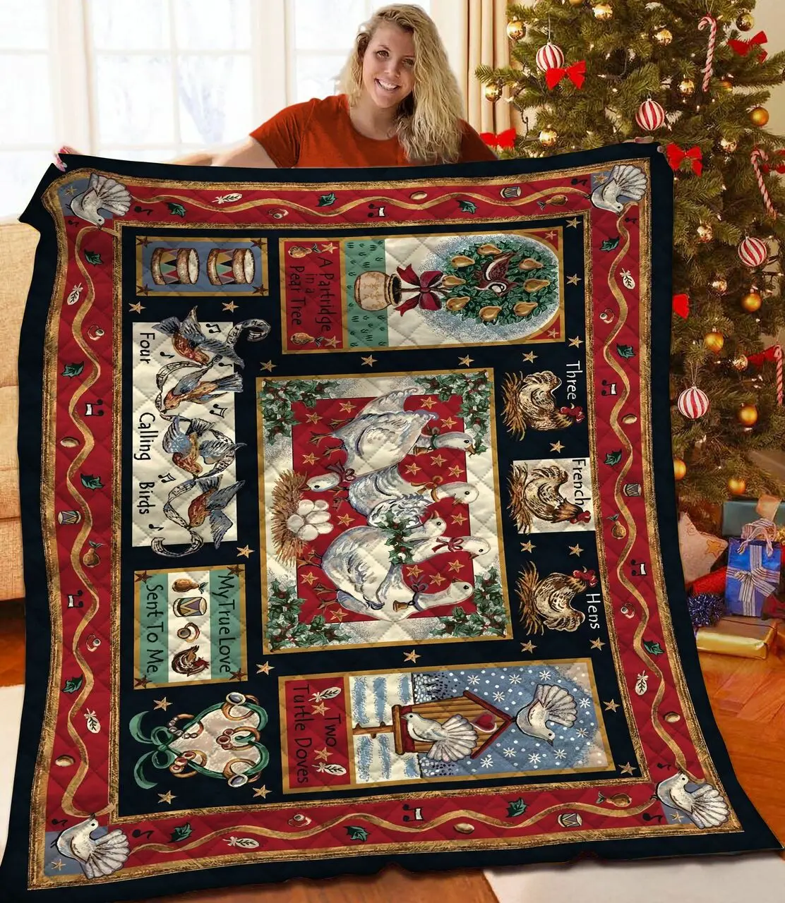 Christmas Jfj Quilt Wrm and Home Decor