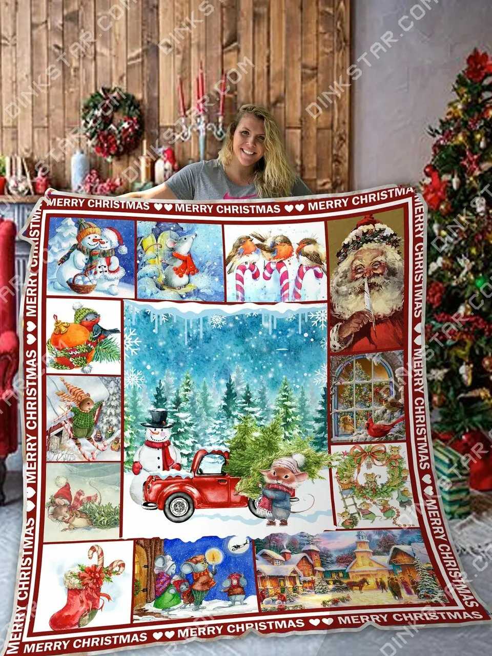 Christmas Quilt Blanket Dhc1301472Vt and Home Decor