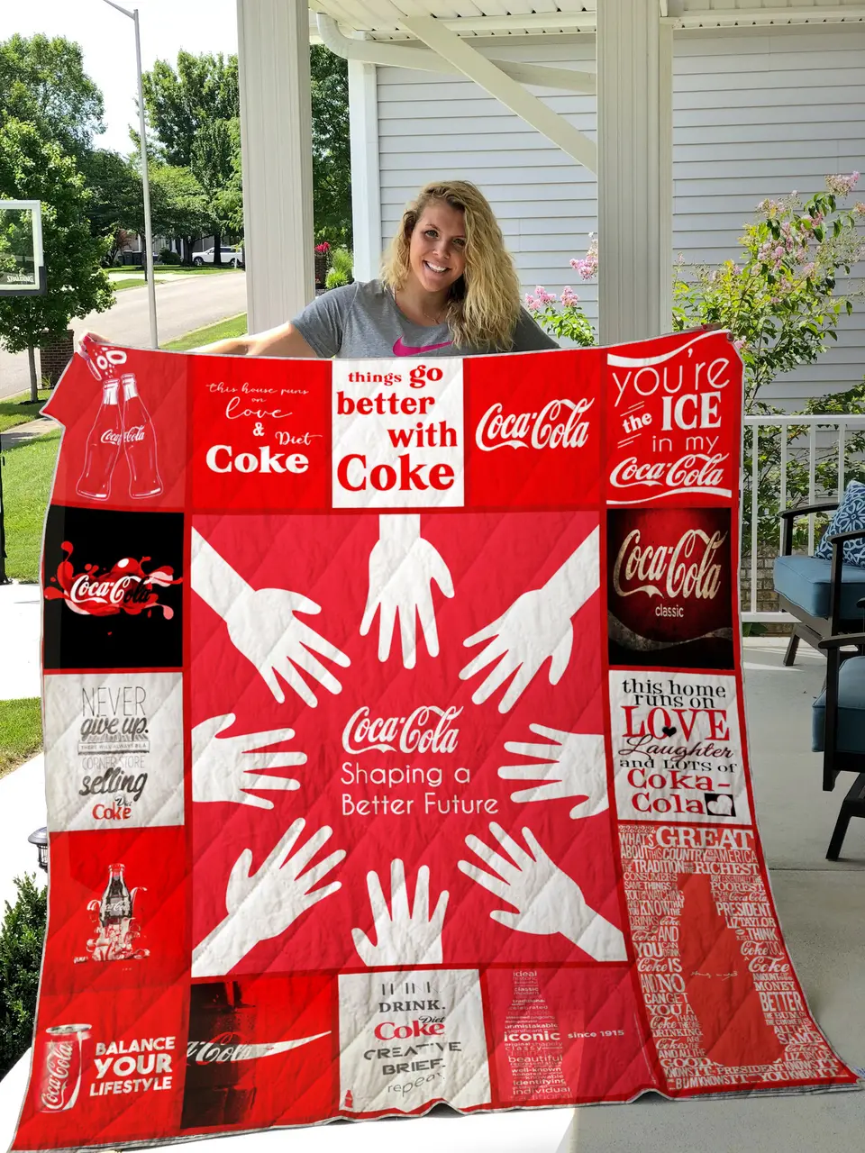 Coca-Cola Quilt Blanket and Home Decor