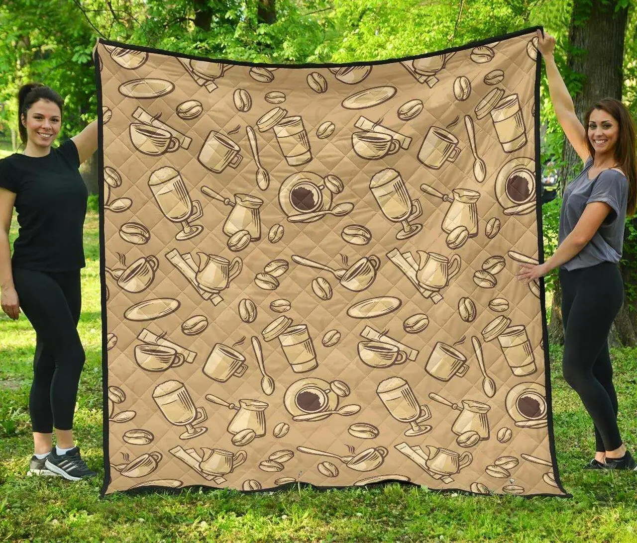 Coffee Cl12100171Mdq Quilt Blanket and Home Decor