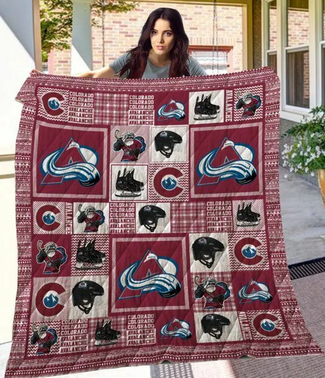 Colorado Avalanche Quilt Blanket and Home Decor