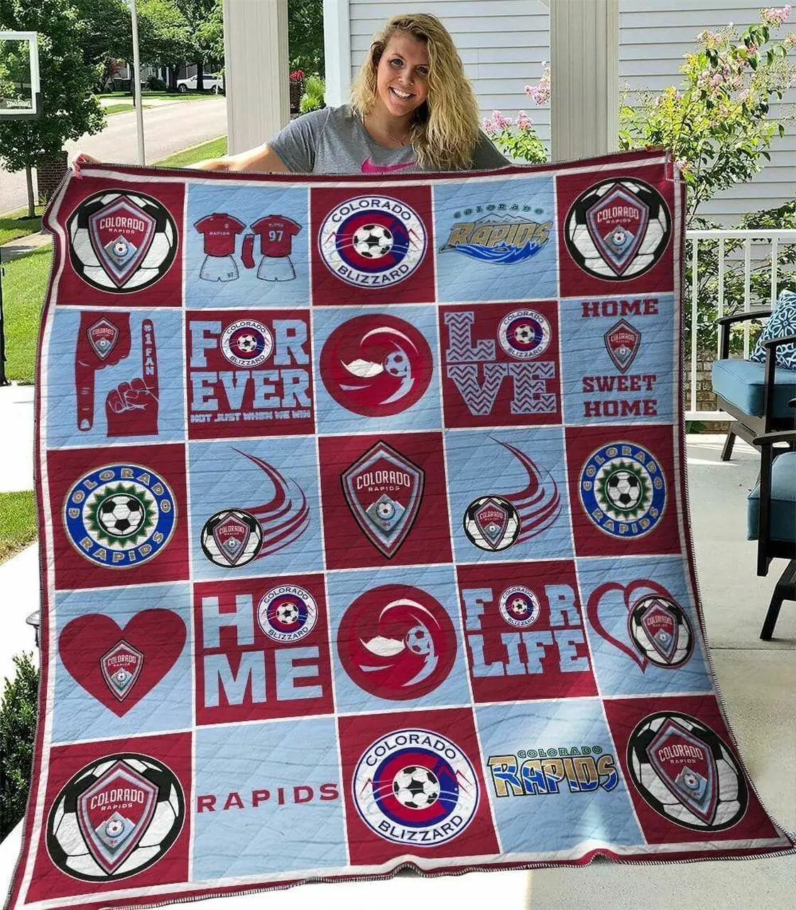 Colorado Rapids B240611 Quilt Blanket and Home Decor