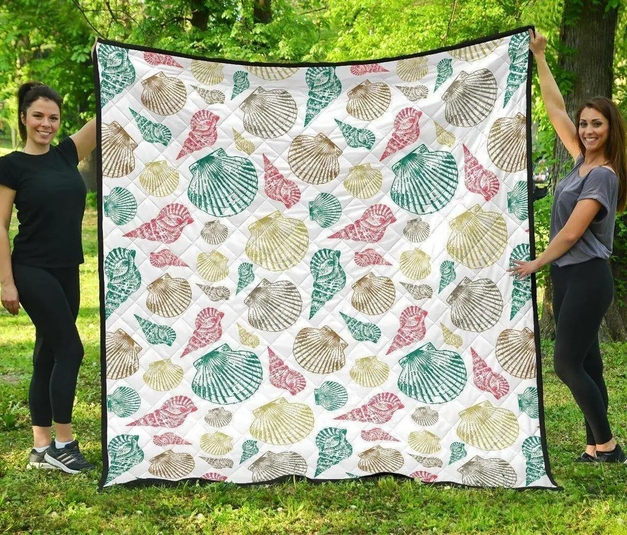 Colorful Shell Pattern DHCDHC DT1910 Quilt Blanket and Home Decor