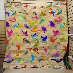 Colorfull Bird Quilt and Home Decor
