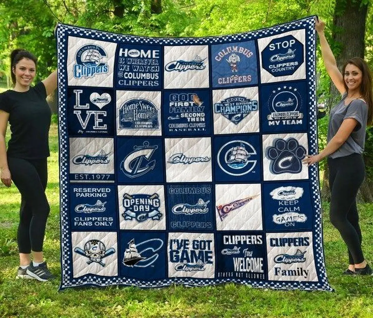 Columbus Clippers Quilt Blanket and Home Decor