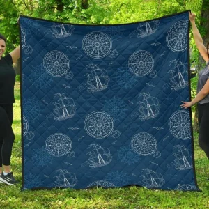 Compass Direction Cl12100179Mdq Quilt Blanket and Home Decor