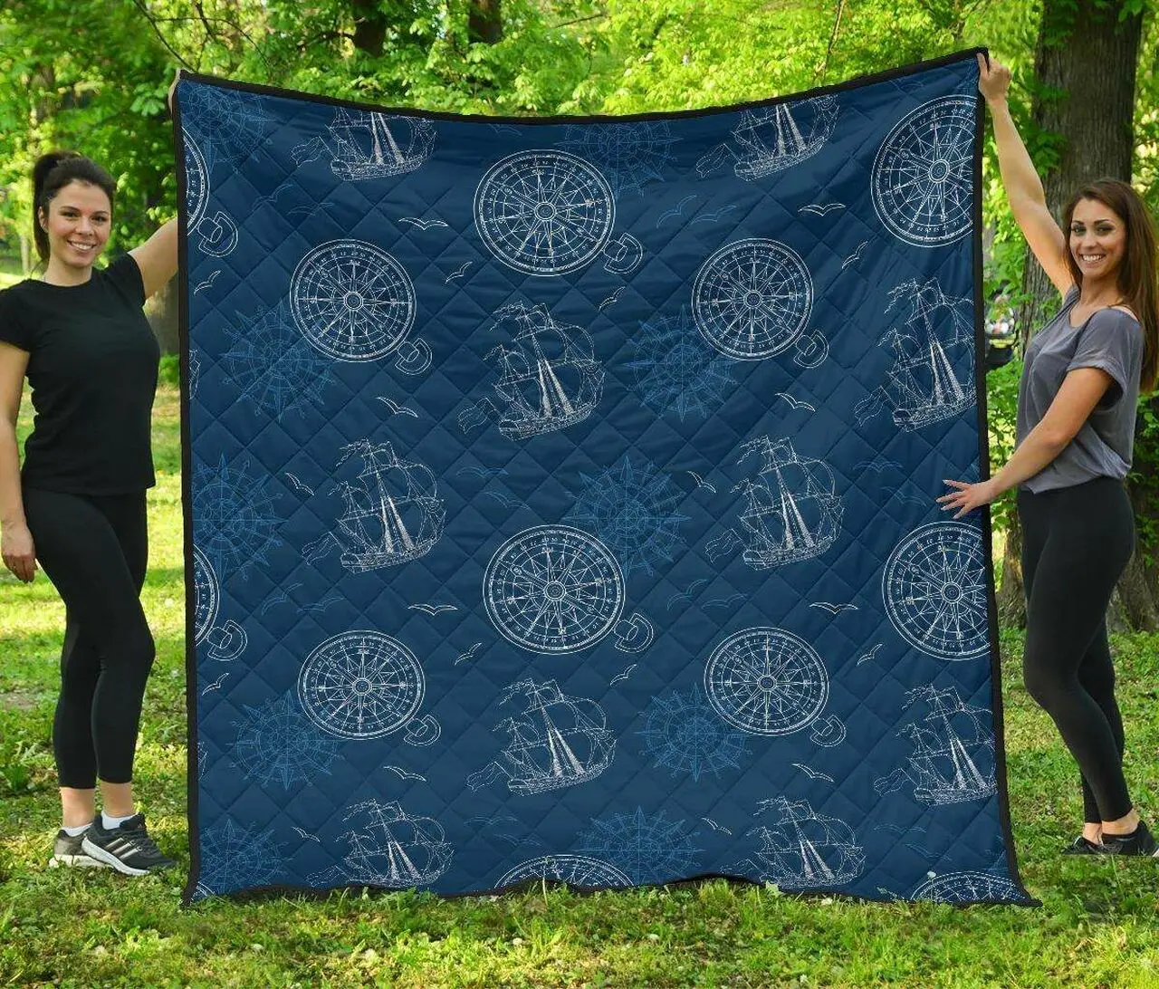 Compass Direction Cl12100179Mdq Quilt Blanket and Home Decor
