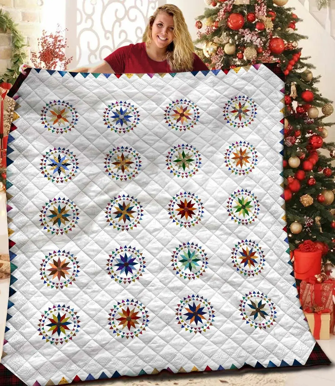 Compass Rose Jfj Quilt Vza and Home Decor