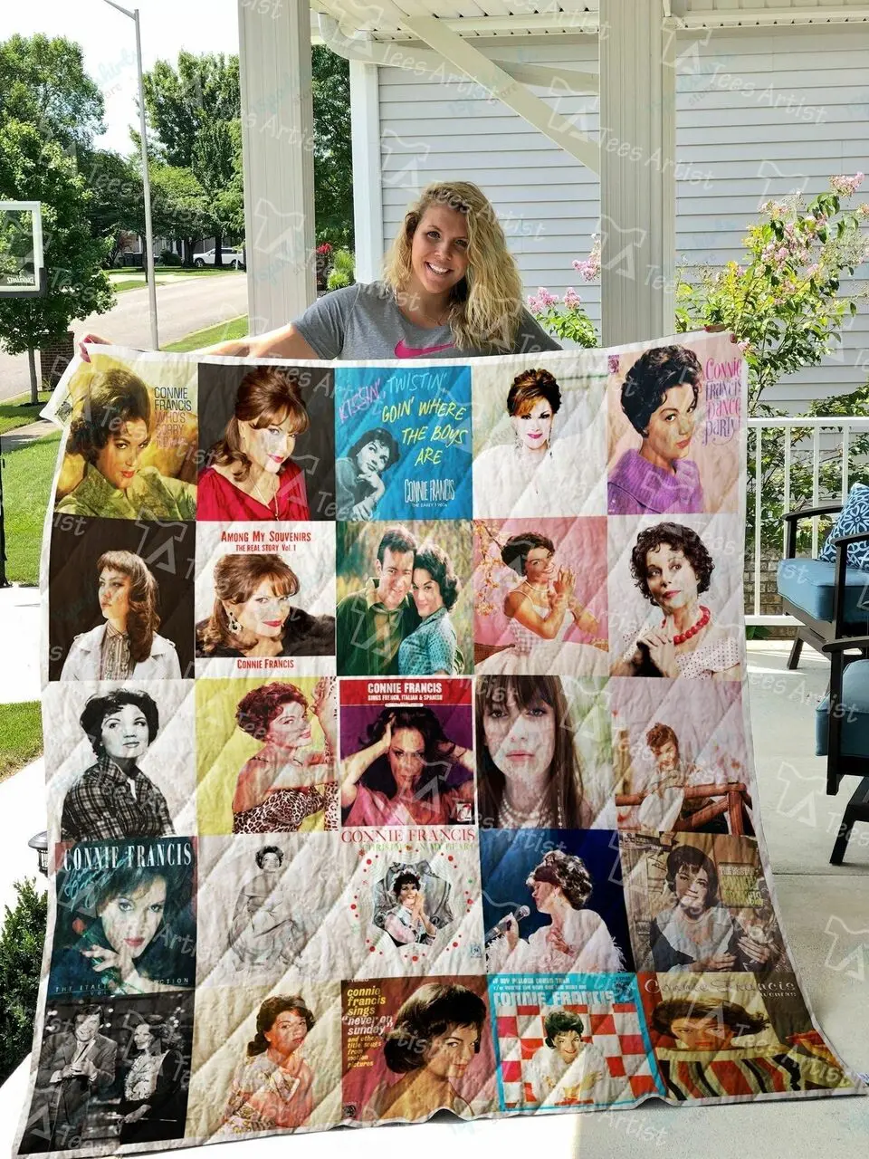 Connie Francis Quilt Blanket 0992 and Home Decor