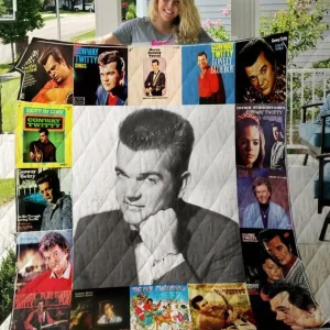 Conway Twitty Quilt Blanket M100608 Quilt and Home Decor