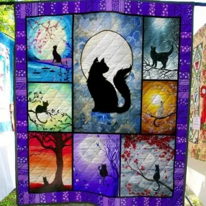 Cool Cat Missing Something Quilt Blanket Quilt and Home Decor