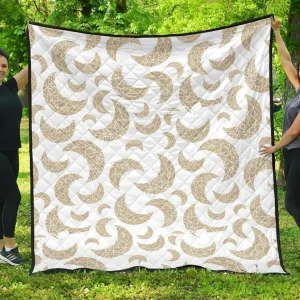 Cool Gold Moon Abstract Pattern DHCDHC DT1910 Quilt Blanket and Home Decor
