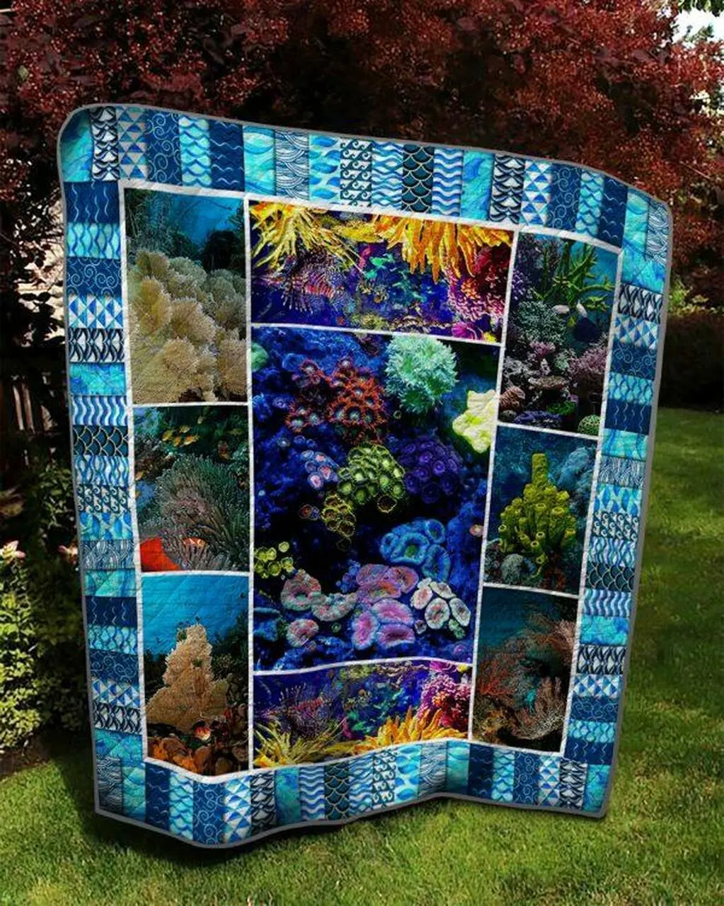 Coral Reef P060403 Quilt Blanket Quilt and Home Decor