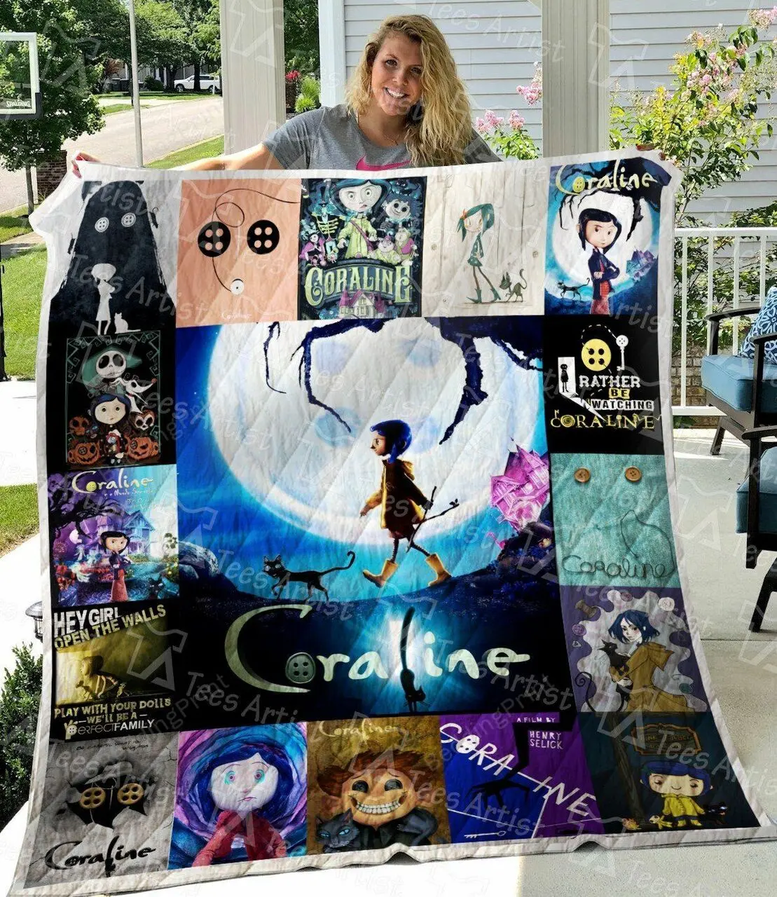 Coraline Quilt Blanket and Home Decor