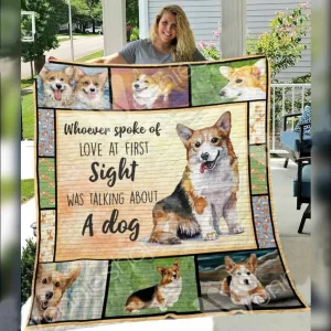 Corgi Dog E Quilt Derqmk and Home Decor