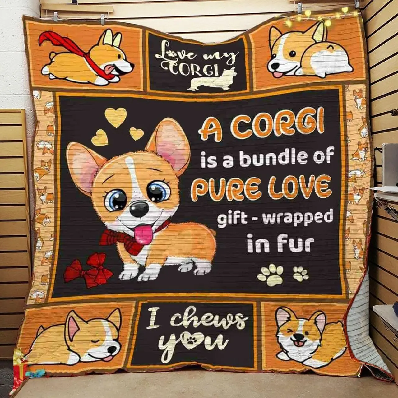 Corgi Dog Quilt Blanket ABC07111070 and Home Decor