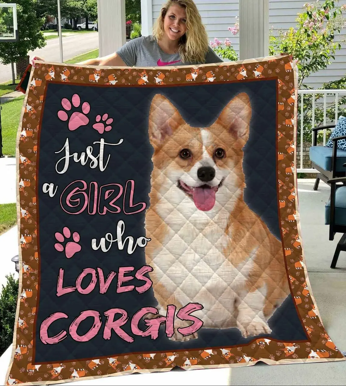 Corgi Quilt Atw and Home Decor