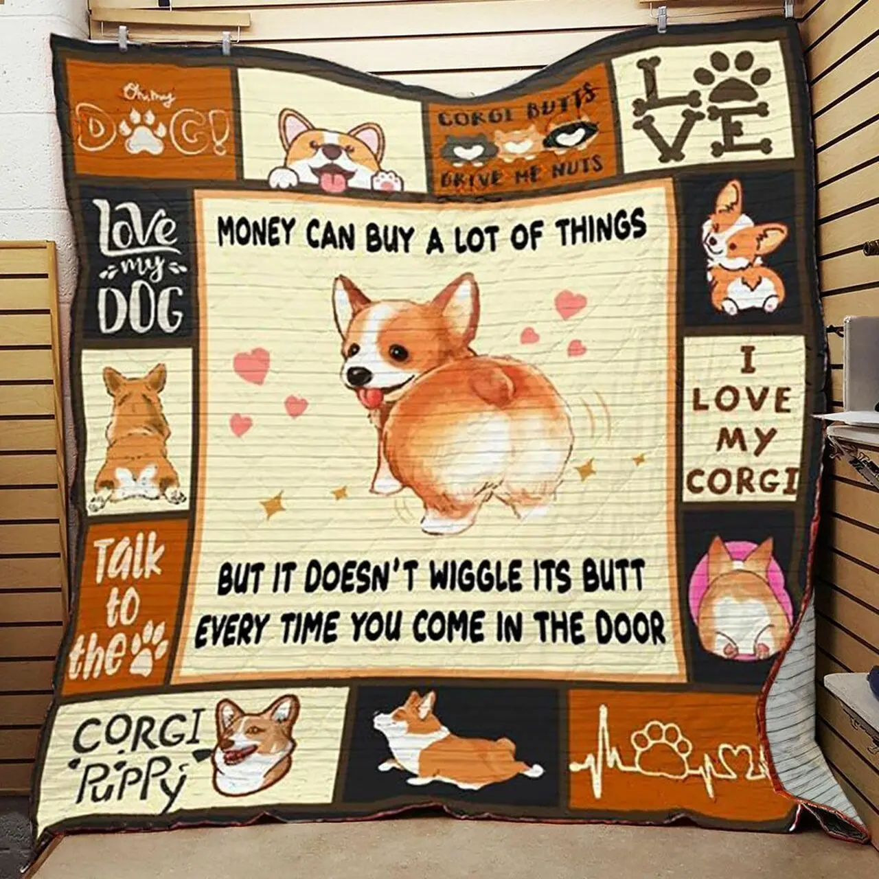 Corgi Quilt Blanket ABC07112409 and Home Decor