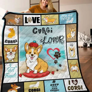 Corgi Quilt Blanket C9B160331TY and Home Decor