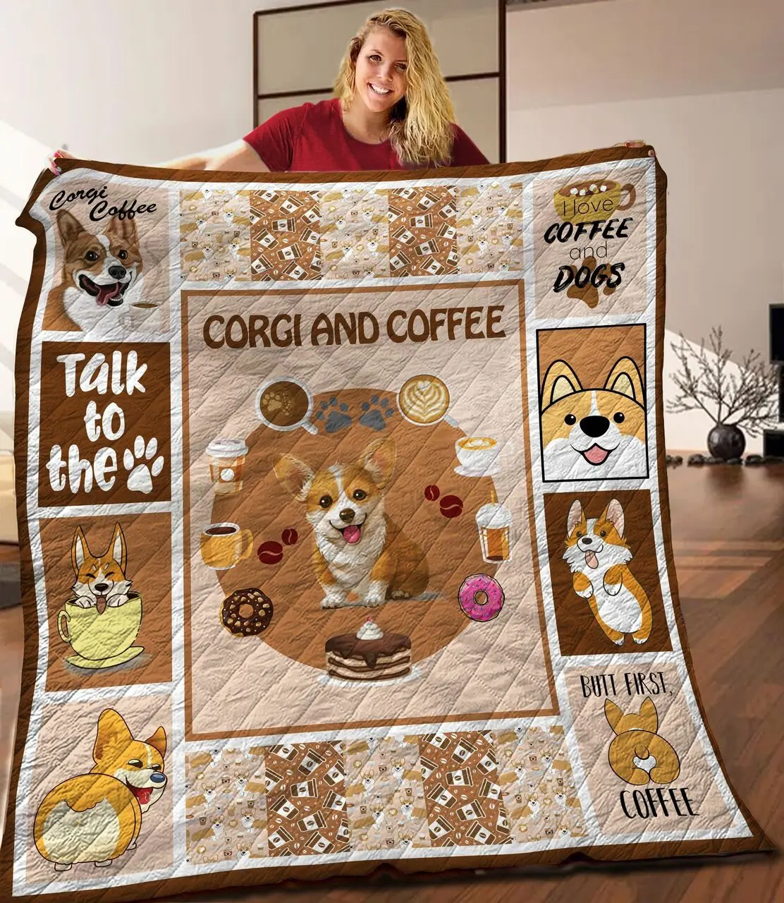 Corgi Quilt Blanket C9B210212NM and Home Decor
