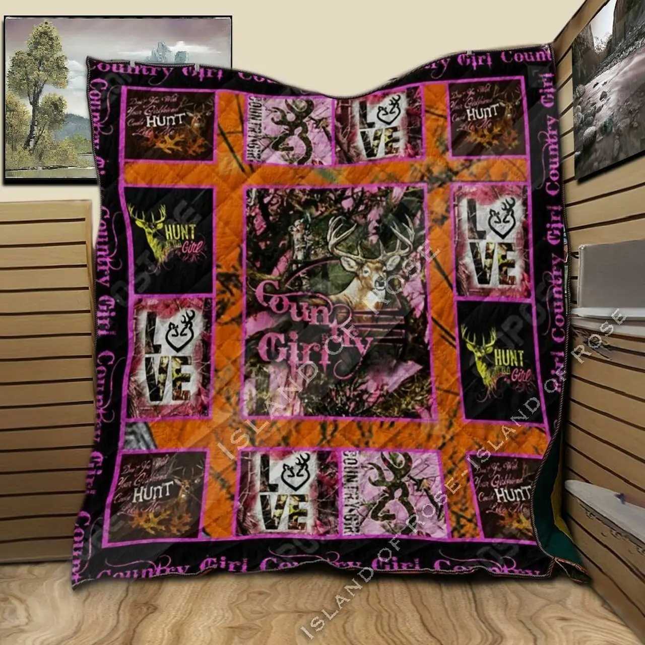Country Girl V1 T 3D Customized Quilt and Home Decor