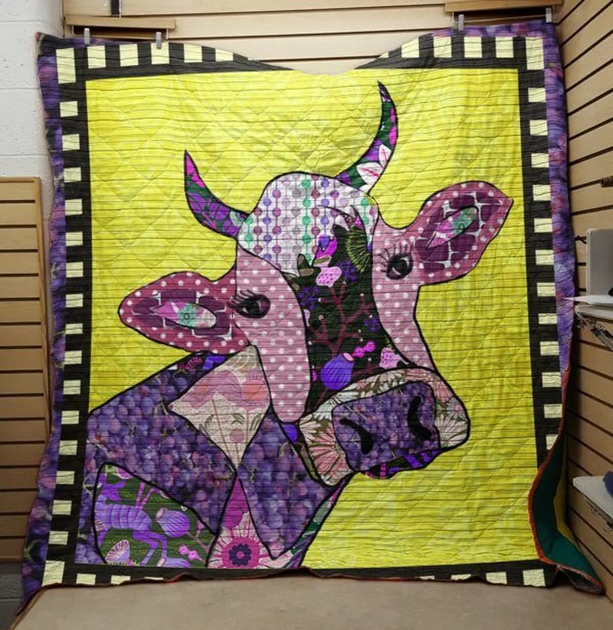 Cow Cl14100151Mdq Quilt Blanket and Home Decor