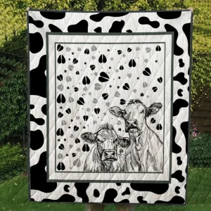 Cow Cl14100155Mdq Quilt Blanket and Home Decor