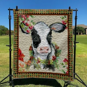 Cow DHCCNA0909 Quilt Blanket and Home Decor