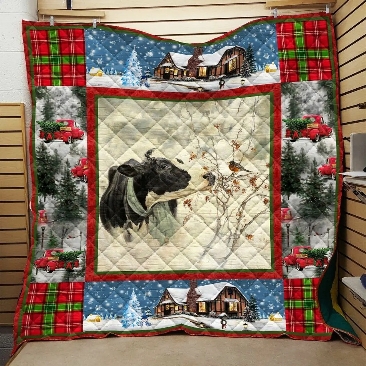 Cow Quilt Blanket Dhc091017Vt and Home Decor