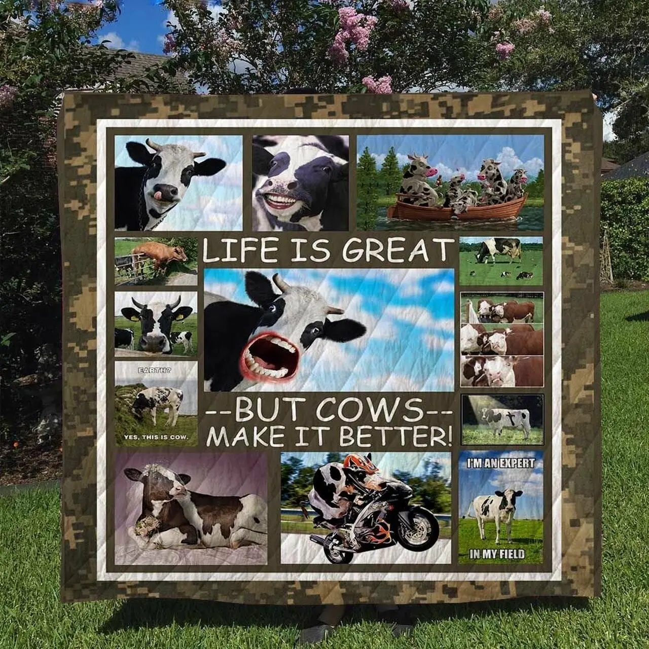 Cow Quilt Blanket Dhc170120787Td and Home Decor